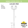 Миниатюра фото парковый фонарь fumagalli nebo ofir/cefa 2l u23.202.r20.wye27 | 220svet.ru