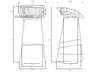 Миниатюра фото набор 2 шт стул барный dobrin frank lmzl-pp775a-n2_m_b-03-13381 | 220svet.ru