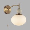 Миниатюра фото бра с выключателем lumion gloriya 8272/1w бежевый | 220svet.ru