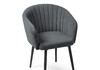Миниатюра фото стул на металлокаркасе woodville моншау темно-серый велюр / черный 583437 | 220svet.ru