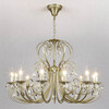 Миниатюра фото подвесная люстра с хрустальным декором eurosvet alda 3305/12 латунь | 220svet.ru