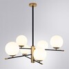 Миниатюра фото потолочная люстра на штанге arte lamp arkab a2225lm-6bk | 220svet.ru