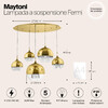 Миниатюра фото подвесная люстра maytoni fermi p140-pl-170-5-g | 220svet.ru