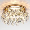 Миниатюра фото встраиваемый светильник ambrella light crystal k7070 cl/g | 220svet.ru