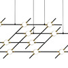 Миниатюра фото люстра molecular 14 black/gold delight collection | 220svet.ru