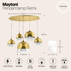 Миниатюра фото подвесная люстра maytoni fermi p140-pl-170-5-g | 220svet.ru
