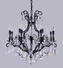 Миниатюра фото подвесная люстра crystal lux magnifico sp13 black/transparent | 220svet.ru