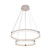 Миниатюра фото подвесная светодиодная люстра profit light 6038/2 wht+chr | 220svet.ru