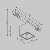 Миниатюра фото трековый магнитный светодиодный светильник maytoni alfa s tr133-2-7w3k-w | 220svet.ru