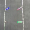 Миниатюра фото гирлянда бахрома 3,2 x 0,9 м разноцветная 220в, 168 led, провод белый каучук, ip65 ltc ll168-8-2m | 220svet.ru