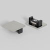 Миниатюра фото заглушки для накладного шинопровода никель (2шт) elektrostandard line magnetic 85230/00 | 220svet.ru