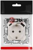 Миниатюра фото розетка эра серия 12 12-4108-15 2p+e 16a-250в со шторками с usb type-a+c 5в-3а перламутр б0067767 | 220svet.ru