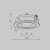 Миниатюра фото встраиваемый светодиодный светильник maytoni lens dl105-12w3k-b | 220svet.ru