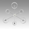 Миниатюра фото потолочная люстра на штанге lumion latti 6589/6c хром | 220svet.ru