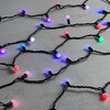Миниатюра фото гирлянда «шарики» 10м rgb 220b, диаметр шарика 18мм, 100 led, провод черный пвх, ip65 ltc mb100-1-2rgb | 220svet.ru