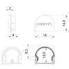 Миниатюра фото заглушка deko-light end cap r-au-01-12 set 2 pcs 979511 | 220svet.ru