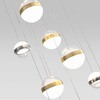 Миниатюра фото подвесная светодиодная люстра каскадная odeon light roni 5037/132l никель | 220svet.ru
