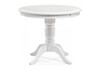 Миниатюра фото стол деревянный раскладной woodville долерит круглый белый 615223 | 220svet.ru