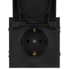 Миниатюра фото розетка эра galaxy 15-2103-05 c заземлением 2p+e schuko со шторками с крышкой 16а-250в ip20 антрацит б0070666 | 220svet.ru