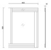 Миниатюра фото зеркало прямоугольное 60*80см garda decor kfg151 | 220svet.ru