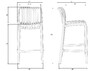 Миниатюра фото набор 2 шт стул полубарный dobrin chloe lmzl-pp777-1-n2_p_b-03-13407 | 220svet.ru