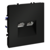Миниатюра фото розетка компьютерная встраиваемая двойная rj45+rj45 кат.6 voltum s70 vls060208 (черный матовый) | 220svet.ru