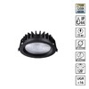 Миниатюра фото светильник встраиваемый светодиодный с переключателем цветовой температуры novotech fluo 359847 черный | 220svet.ru