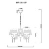 Миниатюра фото подвесная люстра myfar dana mr1561-5p | 220svet.ru