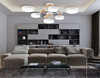 Миниатюра фото потолочная светодиодная люстра на штанге ambrella light linetech fl fl4861/6 wh/wd | 220svet.ru