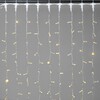 Миниатюра фото гирлянда занавес с колпачком 1x6м тепло-белый 220в 600 led, провод прозрачный пвх ip65 ltc pcl601cap-10-2ww | 220svet.ru