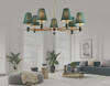Миниатюра фото потолочная люстра на штанге мрамором ambrella light heigh light gn lh75053 | 220svet.ru