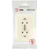 Миниатюра фото розетка эра arktik 16-2105-02 двойная с заземлением 2x2p+e schuko со шторками 16а-250в слоновая кость б0070455 | 220svet.ru