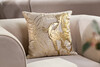 Миниатюра фото подушка с бисером стеклярусом и вышивкой голден спирит garda decor 70sw-38059 | 220svet.ru