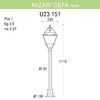 Миниатюра фото садовый светильник-столбик fumagalli mizar.r/cefa u23.151.000.axf1r | 220svet.ru