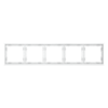 Миниатюра фото рамка пластиковая на 5 постов voltum s70 vls100502 (белый матовый) | 220svet.ru
