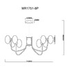 Миниатюра фото потолочная люстра myfar scott mr1751-8p | 220svet.ru