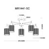 Миниатюра фото потолочная люстра myfar solo mr1441-5c | 220svet.ru