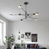 Миниатюра фото люстра на штанге inodesign motvikt black 41.1208 | 220svet.ru