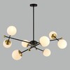 Миниатюра фото потолочная люстра на штанге lumion melody 6581/8 черный | 220svet.ru