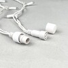 Миниатюра фото гирлянда нить 10м тепло-белая 220в, 100 led, провод белый каучук 2,3мм, ip65 ltc eco100-8-2ww | 220svet.ru
