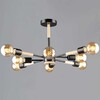 Миниатюра фото люстра reluce 99960-0.3-08 bk+wood | 220svet.ru