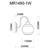 Миниатюра фото бра myfar kris mr1490-1w | 220svet.ru