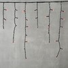 Миниатюра фото гирлянда бахрома 3,1 x 0,5 м красная 220в, 150 led, провод черный пвх, ip54 ltc pil150-11-2r | 220svet.ru