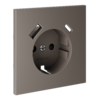 Миниатюра фото накладка для розетки с заземлением и защитными шторками, с usb a+c voltum s70 vls001014 (капучино) | 220svet.ru