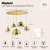 Миниатюра фото подвесная люстра maytoni fermi p140-pl-170-5-g | 220svet.ru