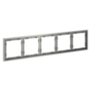 Миниатюра фото рамка пластиковая на 5 постов voltum s70 vls100505 (сталь) | 220svet.ru