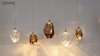 Миниатюра фото подвесной светильник odeon light gemme 7114/4lb прозрачный | 220svet.ru