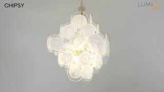 Миниатюра фото подвесная люстра lumion chipsy 8320/8 латунь | 220svet.ru